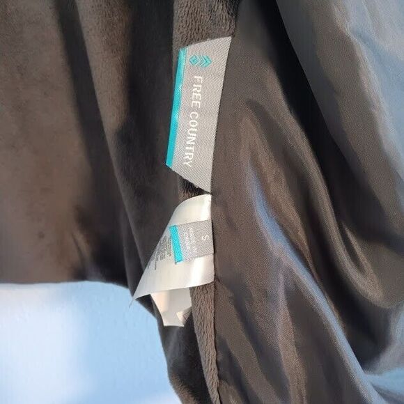 Free Country Quilted Fleece Lined Jacket Womens Small Light Gray Coat - Picture 5 of 8